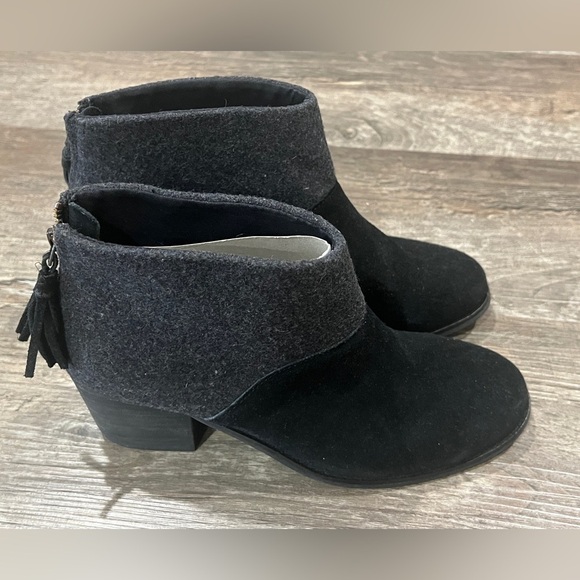 FINAL PRICE NEW Toms Leila Black Wool Felt Womens - Picture 7 of 7